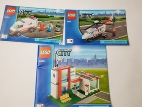 LEGO City 4429 Helicopter Rescue Complete Hospital Ambulance Emergency