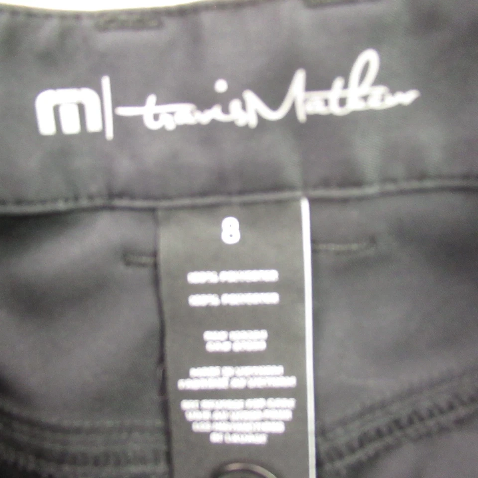 Pantalones Travis Mathew Niñas 8 Pierna Recta Cremallera Bolsillo Exterior Negro Chino Foto 3 de 4