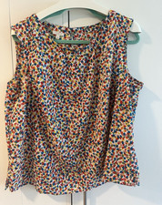 Talbots Womens Plus 2X Floral Chiffon Pleated...