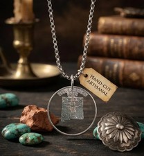 2008 New Mexico Cut Coin Necklace US State Quarter Land of Enchantment