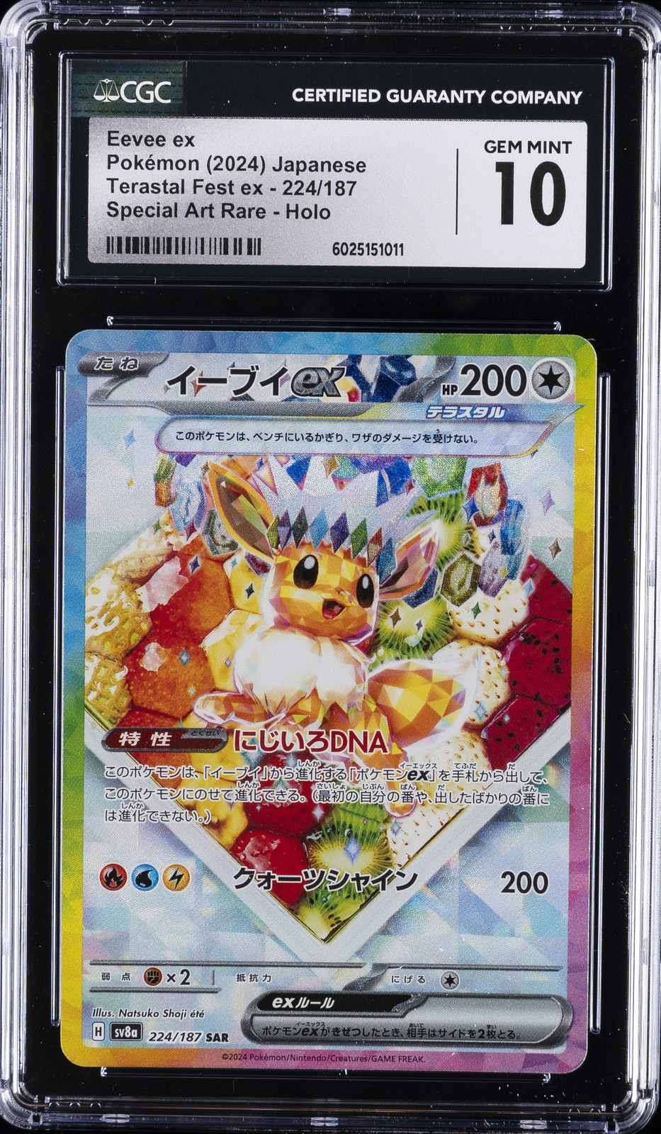 2024 POKEMON JPN TERASTAL FEST EX SPECIAL ART RARE #224 EEVEE EX