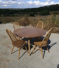 Vintage Ercol Blonde Drop Leaf Table & 4 Dining Chairs Set *Delivery Available*