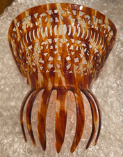 Vintage Spanish Mantilla Style Hair Comb Faux Tortoise Shell