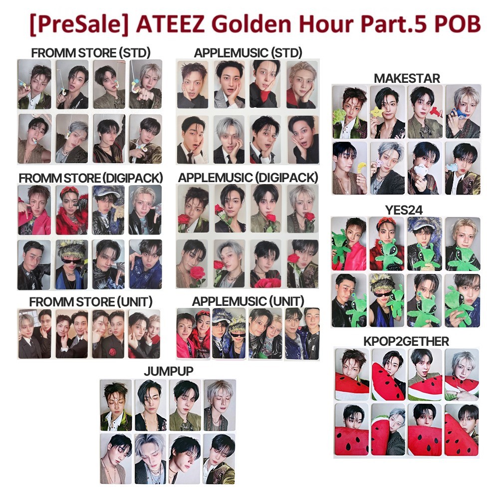 ATEEZ 14th Mini Album Golden Hour Part.5 AppleMusic Makestar Yes24