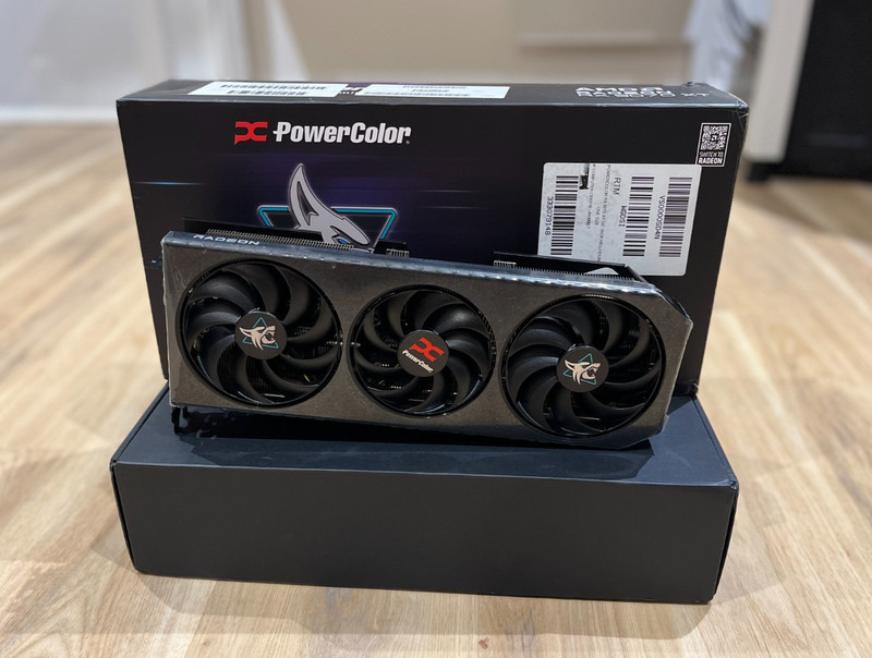 AMD PowerColor Radeon RX 9070 XT OC Hellhound 16GB Graphics Card - Open box