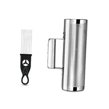  Guiro Instrument Stainless Steel Guiro 8" 3" Professional Metal Shaker with 