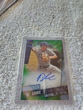 2019 Topps Finest Auto Green Wave Refractor 50/99 Brandon Lowe  Rookie 
