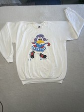 Vintage 1988 Made In USA Humor Duck Graphic Logo Ice Skating Sweatshirt Men’s XL