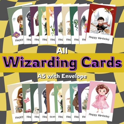 Zauberer Charakter Karten - Individuelle Fantasy Grüße - Geschenk für Magic Fans Geburtstag