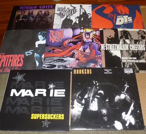 Vinyl LOT punk THE HOOKERS spitfires SUPERSUCKERS adam west DT'S cheetahs 440'S