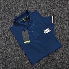 BOSS Logo Blue Short Sleeve Collared Men's Polo Shirt Size XL