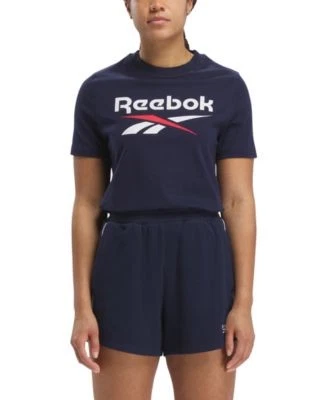 Reebok Womens Logo T-Shirt Vector 196469712704 A OR SMALL RT $25.0