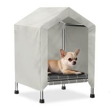 Elevated Dog House with Soft Cushion Insert - Comfortable Pet Home with Eleva...