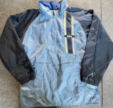 Fila Windbreaker Jacket Men  s Large Blue Navy Half Zip Pullover Vintage Pockets