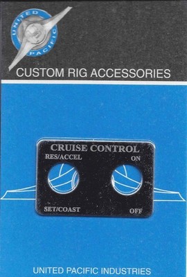 Switch Plate for Freightliner Cruise Control 2 Hole Stainless Etched UP#48060