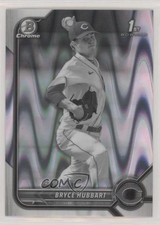 2022 Bowman Draft Chrome Black & White RayWave Refractor Bryce Hubbart 0q4s