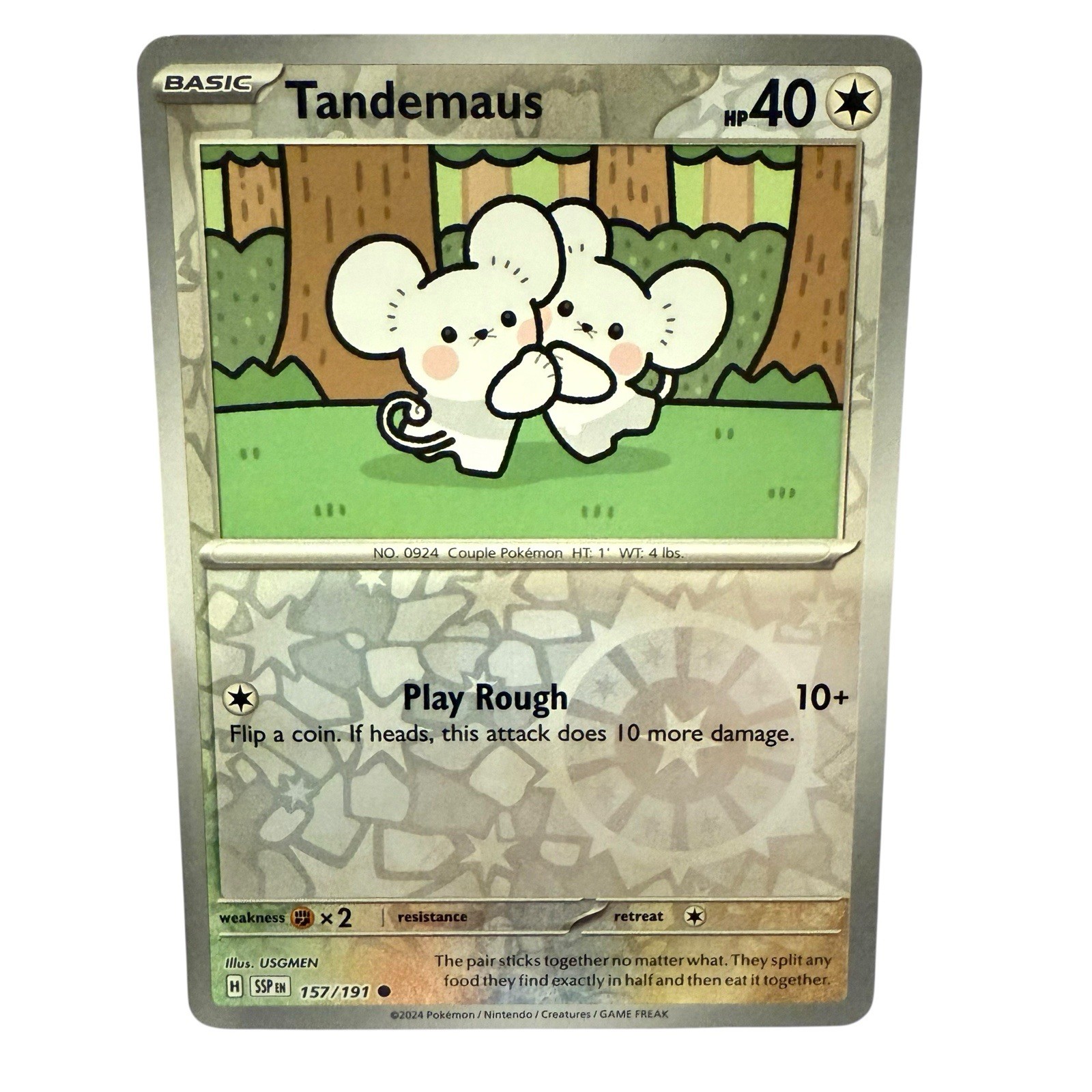 Tandemaus 157/191 Sv08: Surging Sparks Reverse Holo Near Mint
