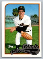 1989 Topps #783 Trevor Wilson Rookie Card San Francisco Giants. rookie card picture