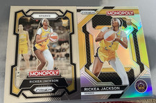 WNBA 2024 Rickea Jackson 2 Card Lot Panini Prizm Monopoly Rookie RC Sparks