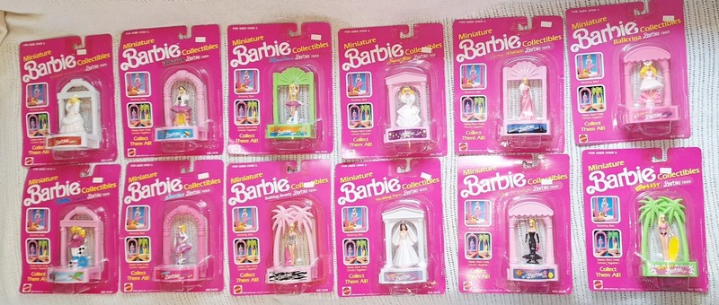 Complete Set of 12 Vintage Mattel Barbie Miniature Barbie Dolls