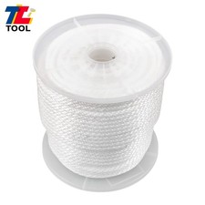 White Nylon Solid Braid Rope Abrasion Resistance Low Stretch 5/16 Inch 250ft