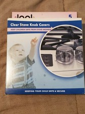 5 Clear Stove Knob Covers By Jool Baby Products NEW Infant Child Safety