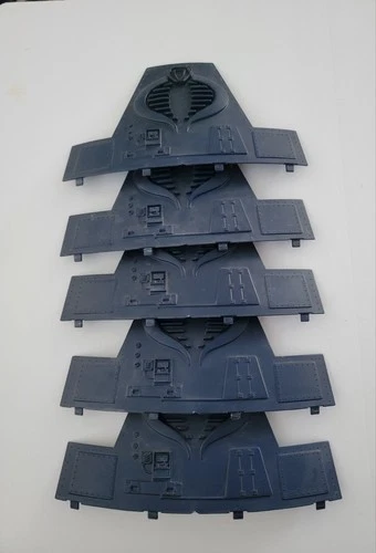 Gi Joe 1986 Cobra Terror Drome Parts Lot Set 5 Upper flat Rampart Panels