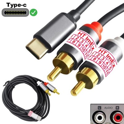 Adapterkabel USB-C auf Cinch 2x RCA Stecker Audio für Xiaomi Redmi Note 15 5G