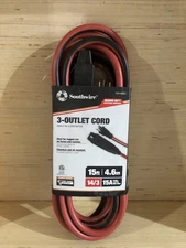 Southwire 3-Outlet Cord 15ft 4.6m Medium Duty ￼