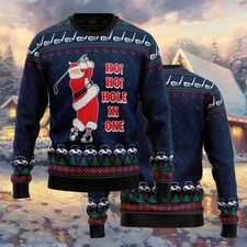 Santa Golf Christmas Sweater Ugly Sweatshirt