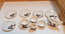 Vintage 12 Piece Porcelain Child's Tea Set; Incomplete; Made in Japan