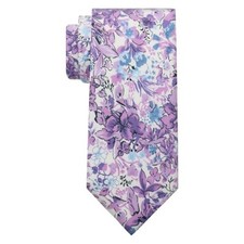 Floral Ties for Men Mens Floral Tie Cotton Neck Tie Skinny Purple Flower