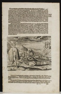 FALKLAND ISLANDS CAPURE OF NATIVE KING 1631 GOTTFRIED UNUSUAL ANTIQUE VIEW