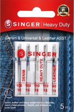 SINGER 04801 Universal Heavy Duty Sewing Machine Needles, 5-Count Packaging May