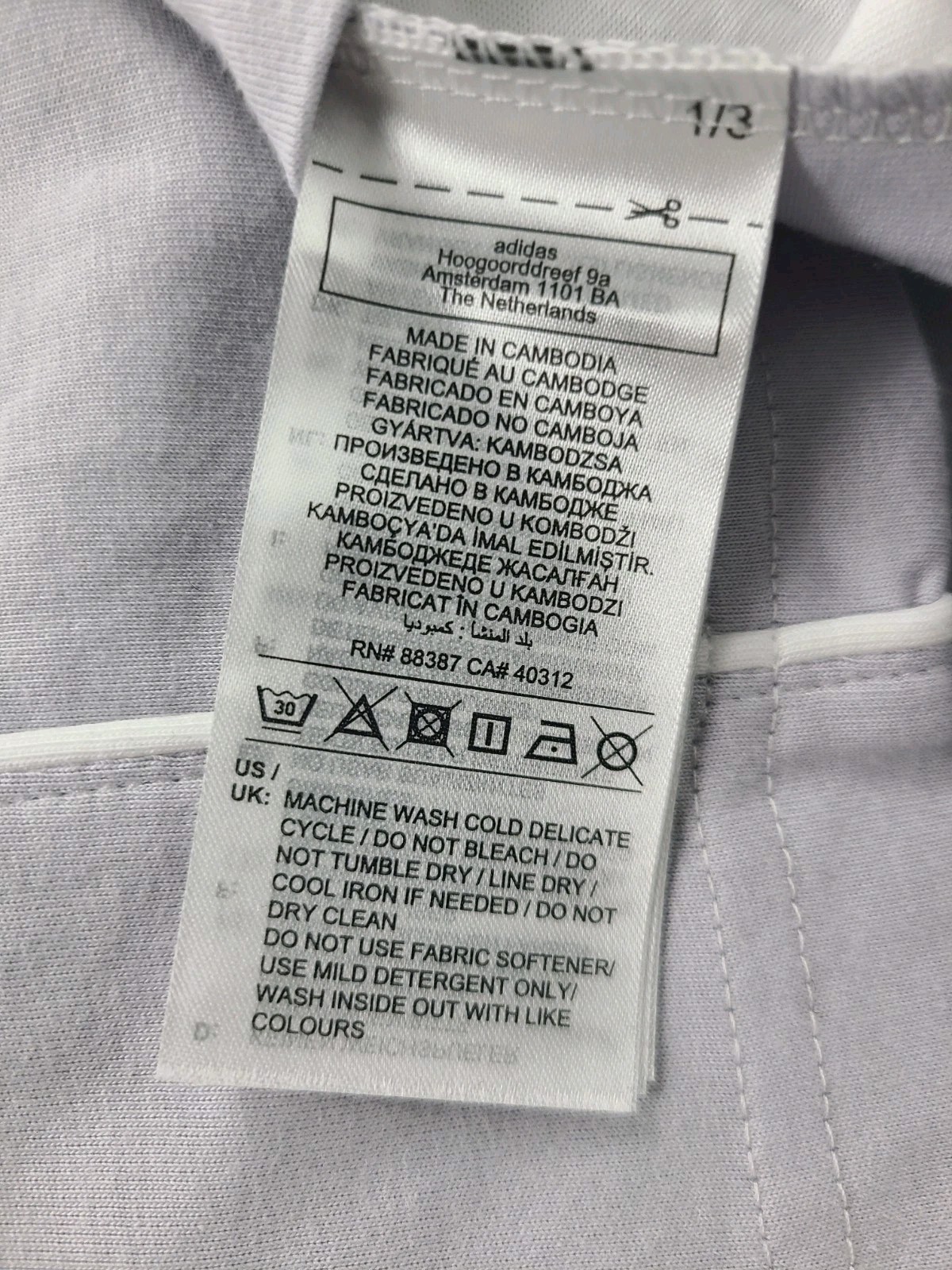 adidas Real Madrid UBP (Urban Purist) T-shirt in grey/white #JN3062 Men's Large  thumbnail 6