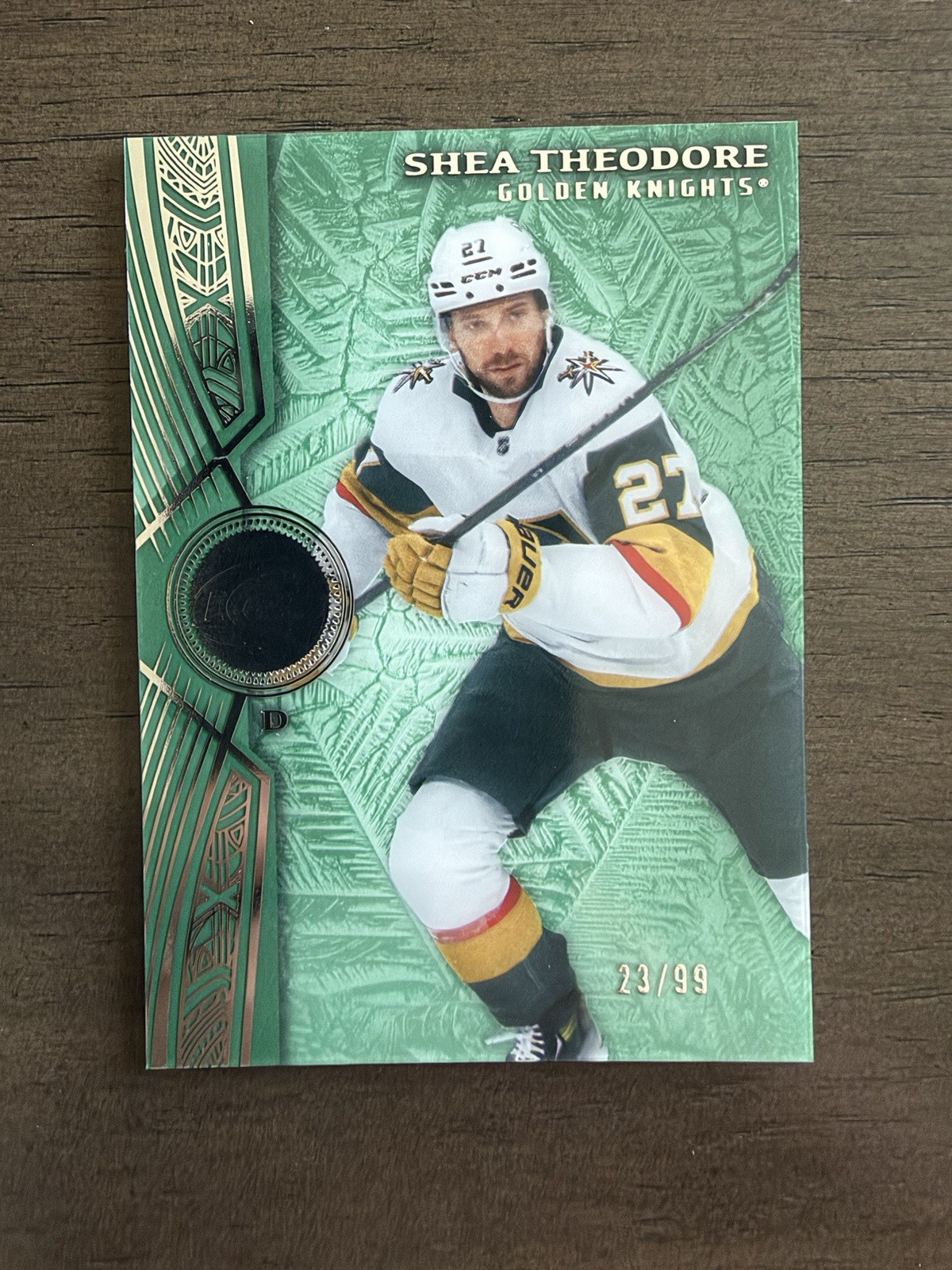 2025-26 Upper Deck Ice GREEN PARALLEL #12 SHEA THEODORE 23/99