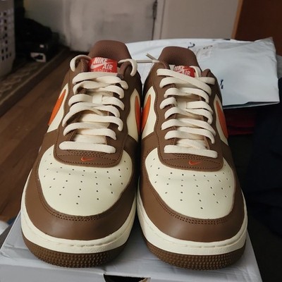 Nike Air Force 1 '07 Mosswood Brown Coconut Milk Campfire Orange IO7545-221
