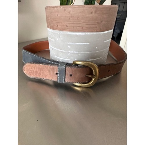 Vtg Gap Leather Belt Mens 32 Patch Sections Suede 70s Vibe Retro Boho