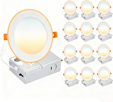 12Pack 6 Inch 5CCT LED Recessed Ceiling Light with Night Light, 2700K/3000K/3500