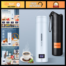 Portable Electric Kettle Mini Tea Coffee Water Boiler 4 Temp Control, BPA-Free
