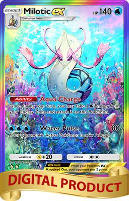 Pokemon Pocket TCG Card 2 Star Rainbow Milotic EX Everyday Wonders DIGITAL