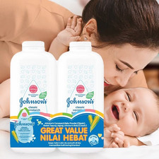 500gx2 Johnson's Baby Powder Regular Scent Natural Silky Soft Skin DHL EXPRESS