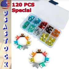 120 pc Low profile Mini Car Fuse Auto Car Motorcycle SUV FUSES Kit APM ATM
