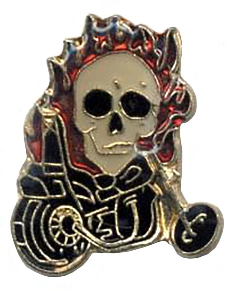 Pack of 50 Flaming Skull & Motorcycle Bike Motorcycle Hat Cap Lapel Pin HP1818
