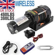Updated Electric Winch 12V 4500lb/3500lb with Synthetic Rope ATV Wireless Remote