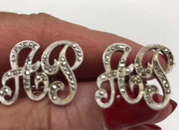 Vintage Monogrammed Initials AP 925 Solid BK Ster… - image 8