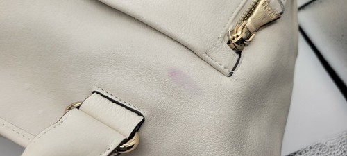 Aimee Kestenberg Let's Ride Convertible Leather Satchel Handbag VANILLA ICE - Picture 8 of 11