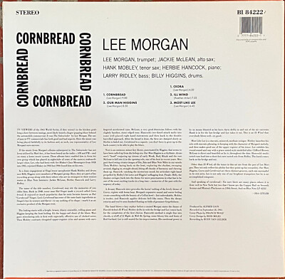 LP LEE MORGAN CORNBREAD B1-84222 1988 STEREO BLUE NOTE USA NM/NM