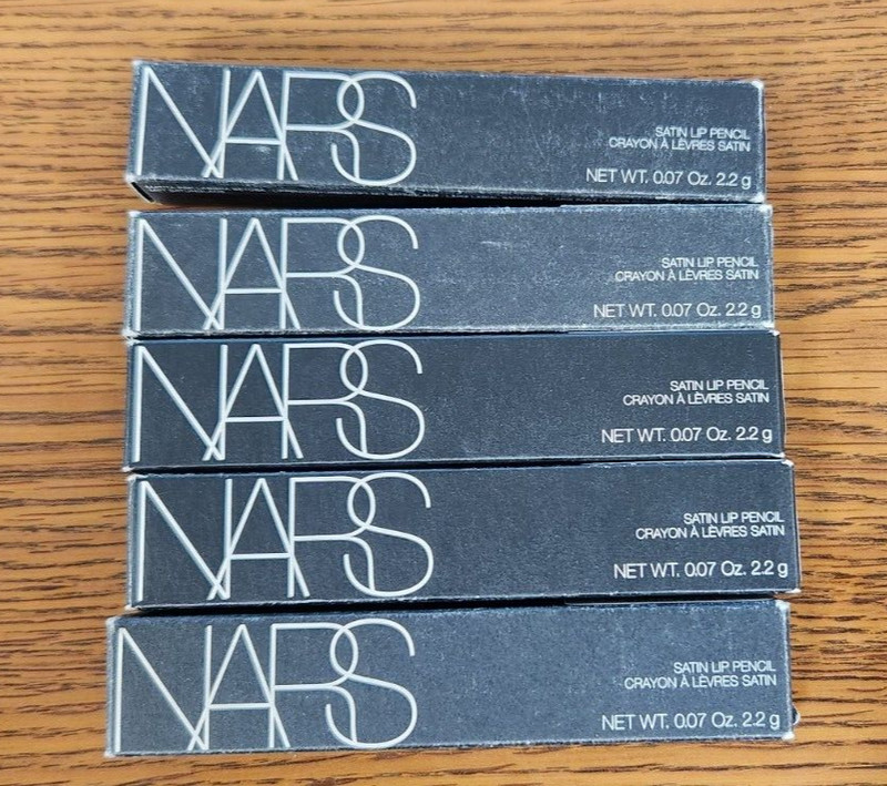 5 PCS NARS SATIN LIP PENCIL #9217 TIMANFAYA .07 OZ (TTL .35 OZ) NIB