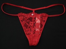 VICTORIA'S SECRET Dream Angels Shine Strap Twinkle Lace Thong V-String Panty S M